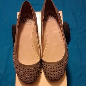 Fergalicious Brown Studded Ballet Flats